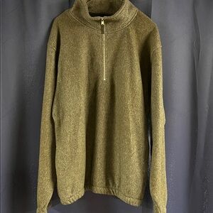 St. John's Bay Men's Green Zip-Up Sweater